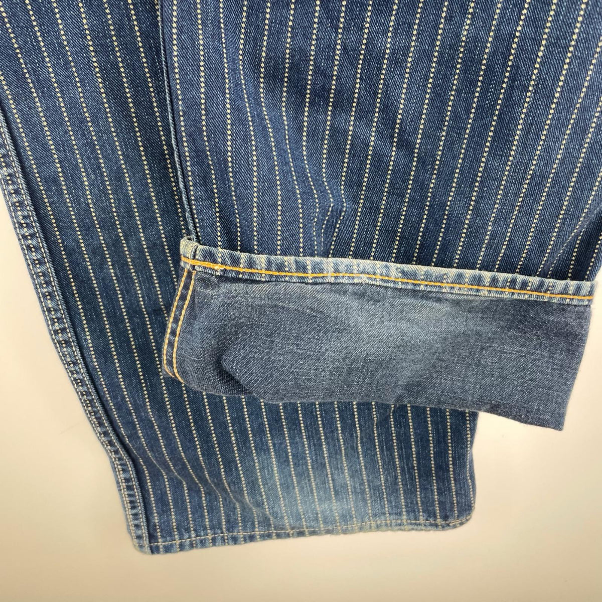 パンツ BOOTLEGGERS ウォバッシュ シンチバック パンツ 紺 ネイビー
