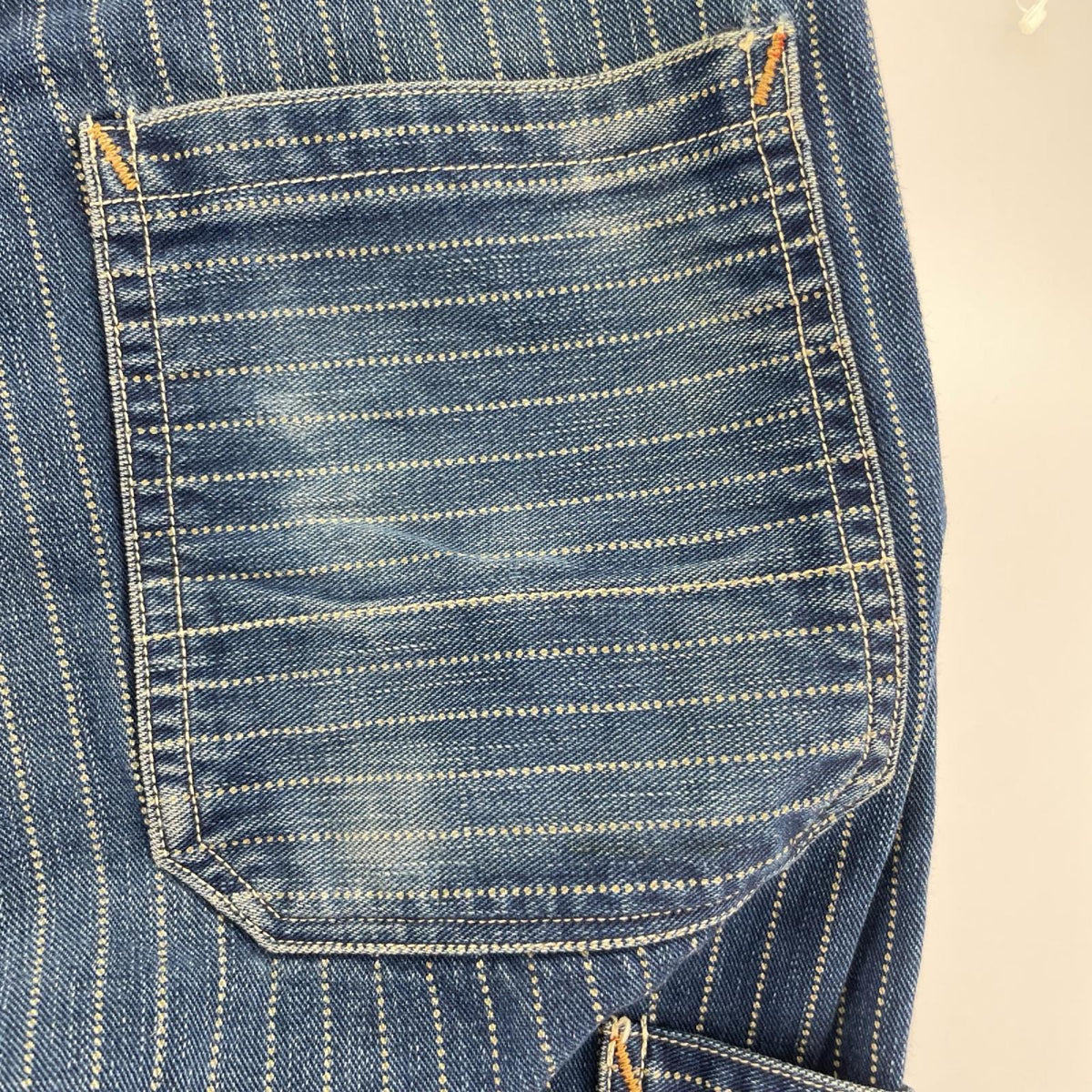 パンツ BOOTLEGGERS ウォバッシュ シンチバック パンツ 紺 ネイビー