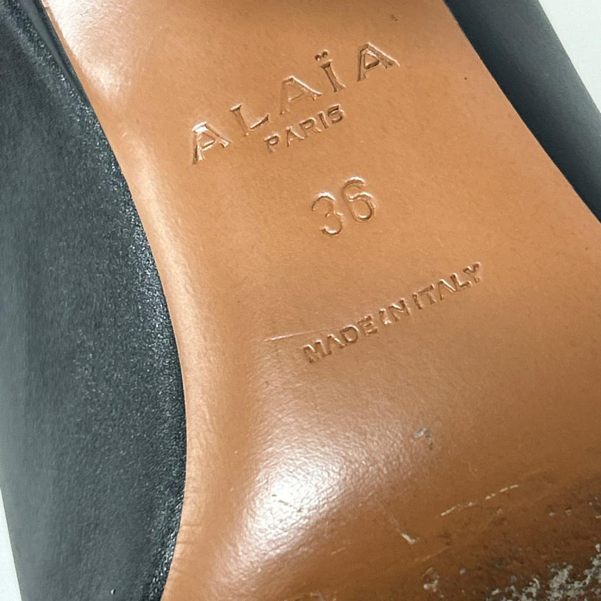 パンプス ALAIA ミュール 36 黒 36 ブラック