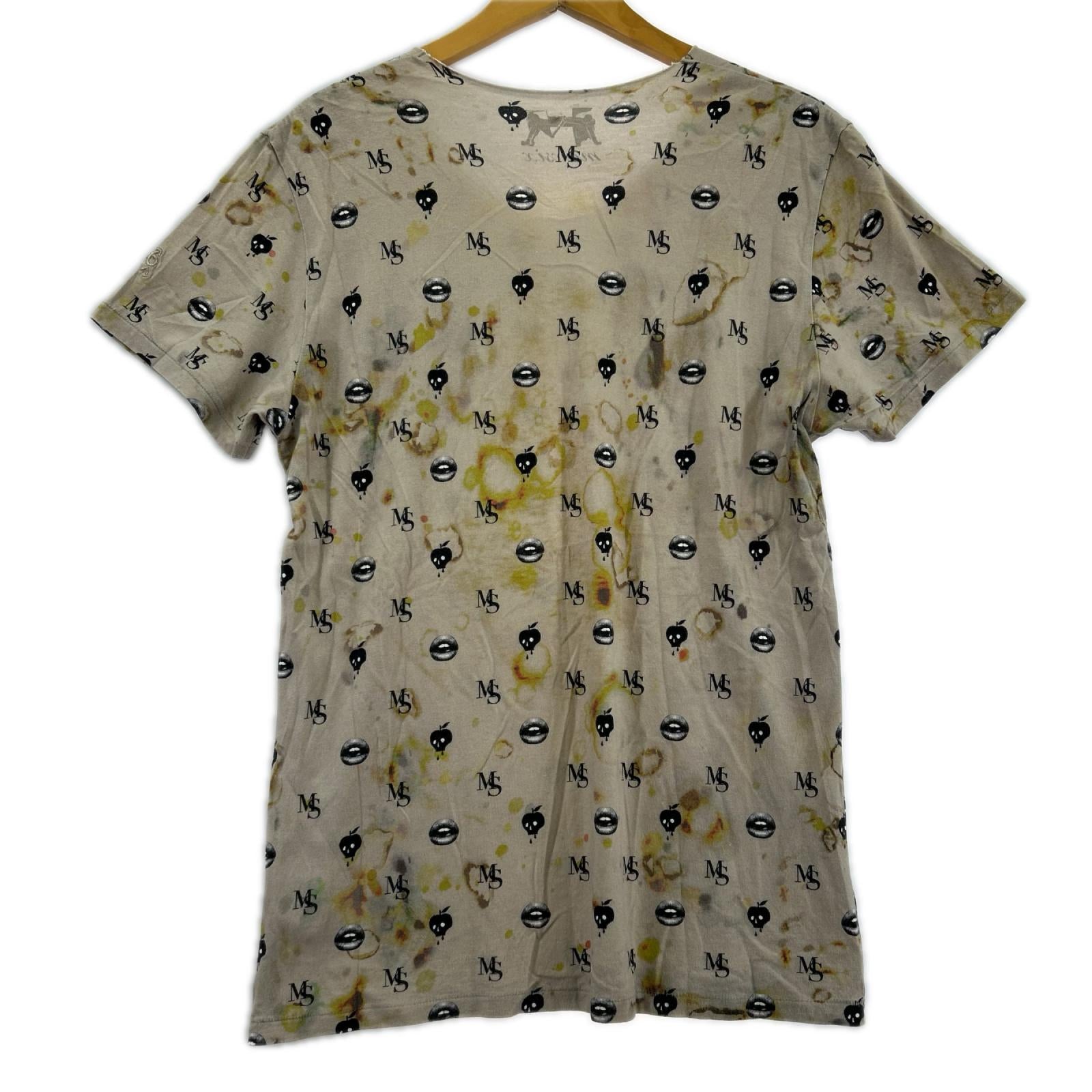 半袖Ｔシャツ ﾘｯﾌﾟｽｶﾙｱｯﾌﾟﾙﾃﾞｻﾞｲﾝ 総柄 ﾍﾞｰｼﾞｭ (M) M ベージュ