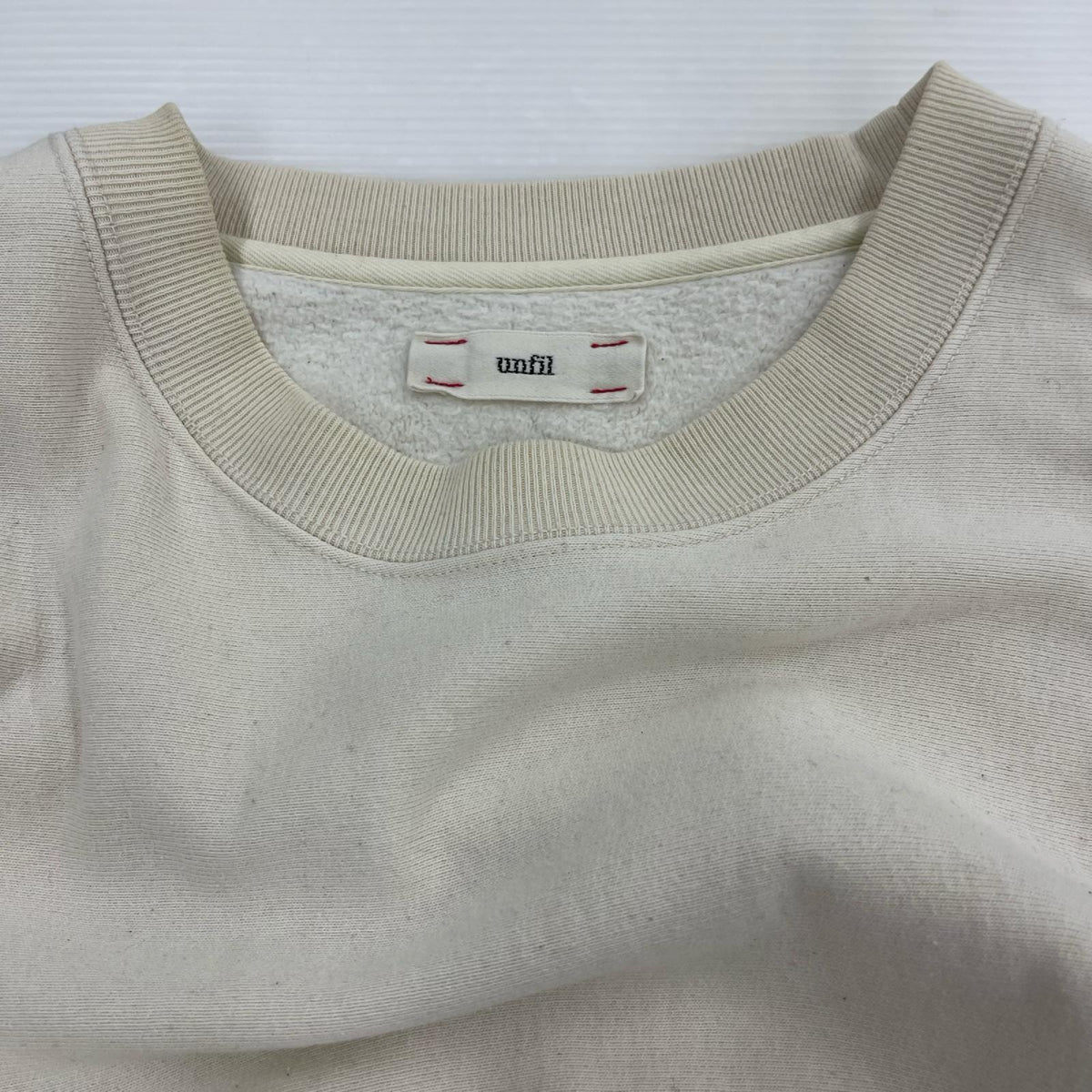 スウェット unfil/vintage cotton/裏起毛/クルーネックスウェット 5 ホワイト
