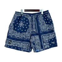 ショートパンツ SMALL LOGO SHORTS ﾍﾟｲｽﾞﾘｰ柄 NVY XL ネイビー