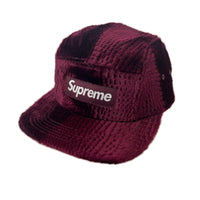 キャップ 16aw croc embossed velvet camp cap ワインレッド