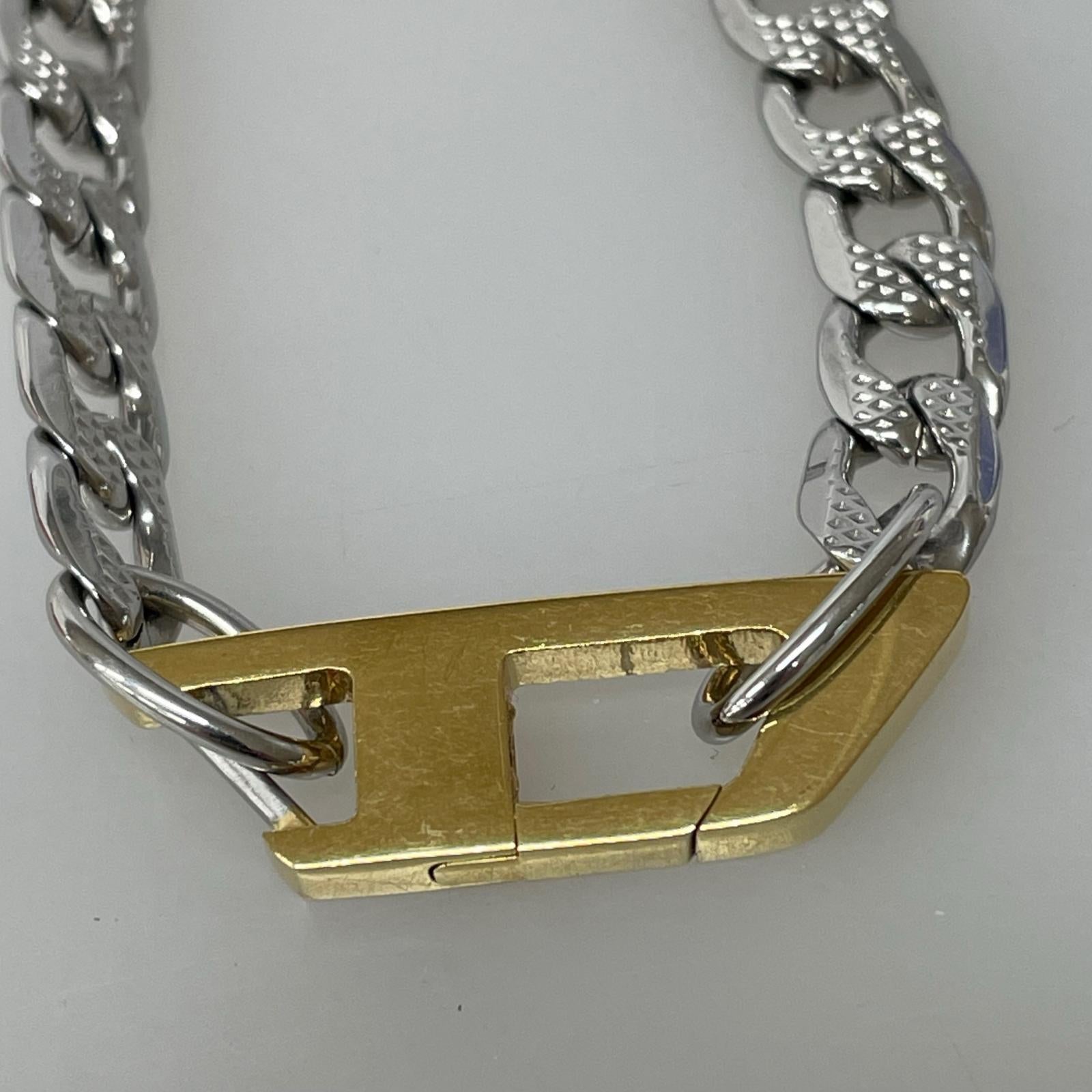 ネックレス Dlogo steel シルバー