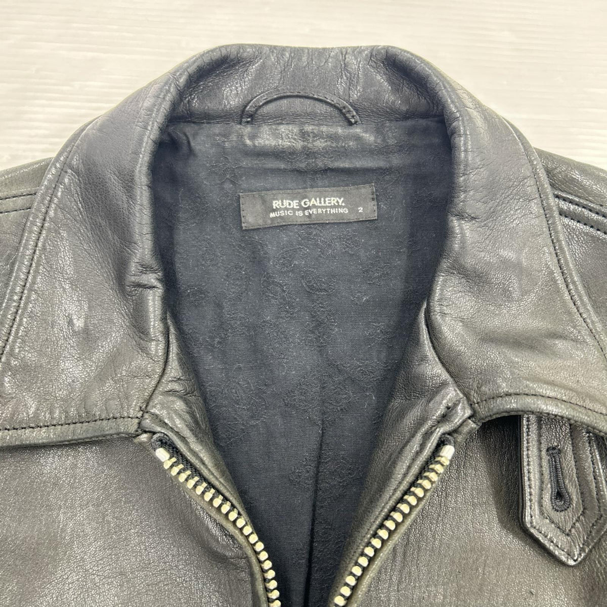 レザージャケット RUDE GALLERY ｼｰﾌﾟｽｷﾝ ｼﾝｸﾞﾙﾚｻﾞｰｼﾞｬｹｯﾄ ブラック