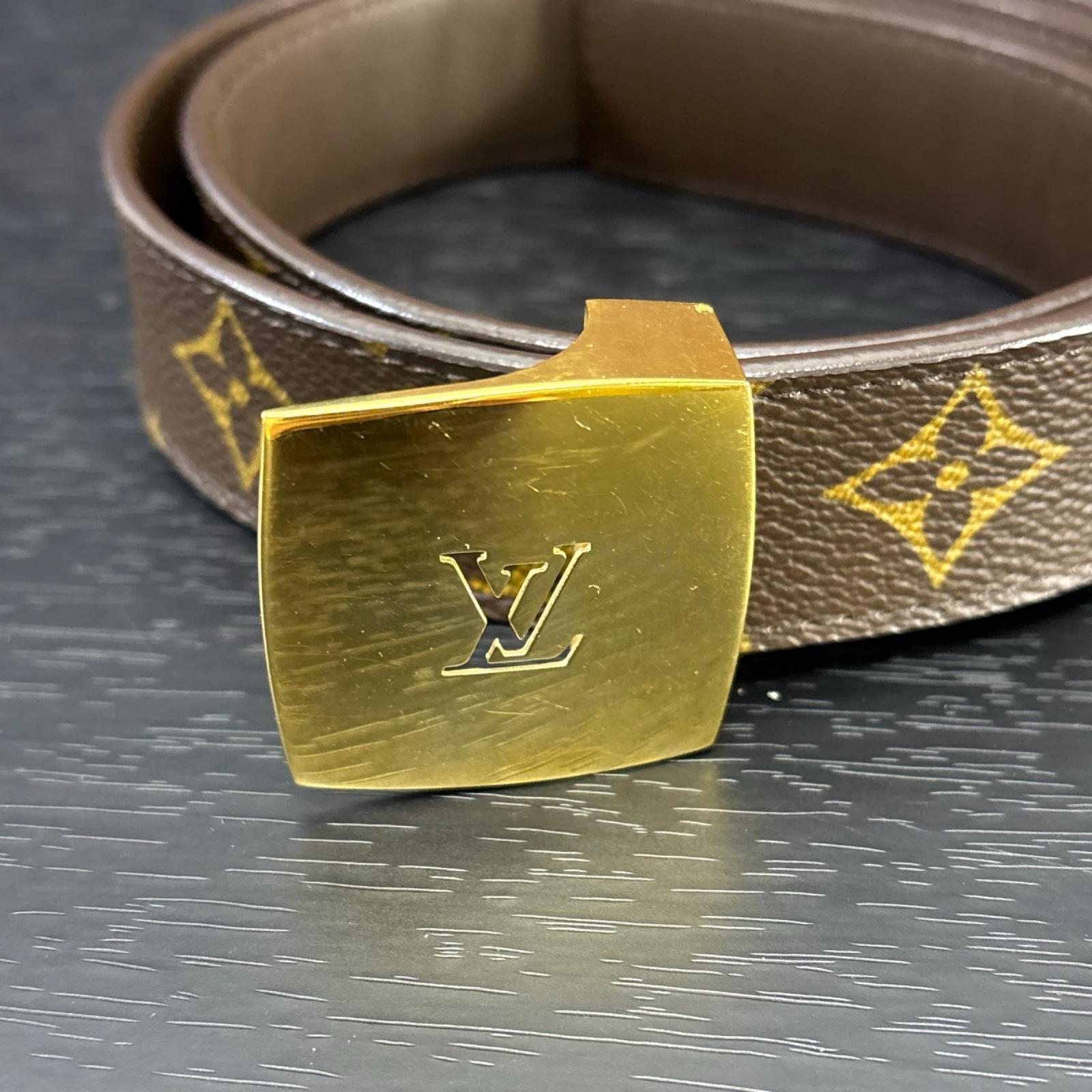 LV/サンチュール/LVカット/モノグラム/ゴールドバックル M6887