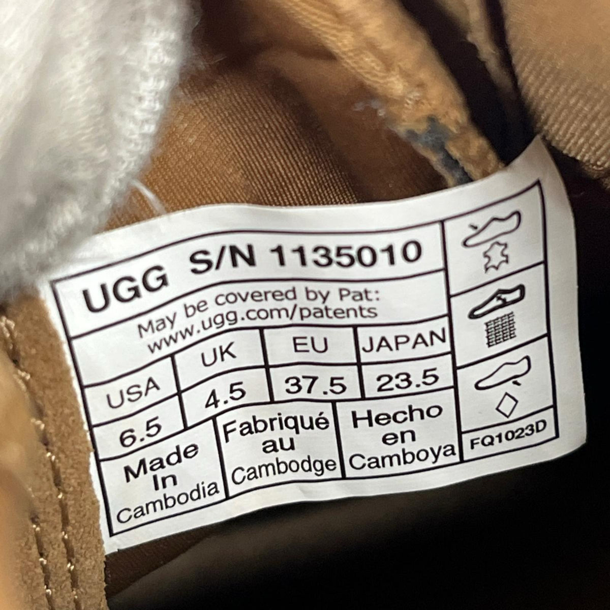 スニーカー UGG スニーカー 23.5cm (US5 1/2 UK5 EU37) ブラウン