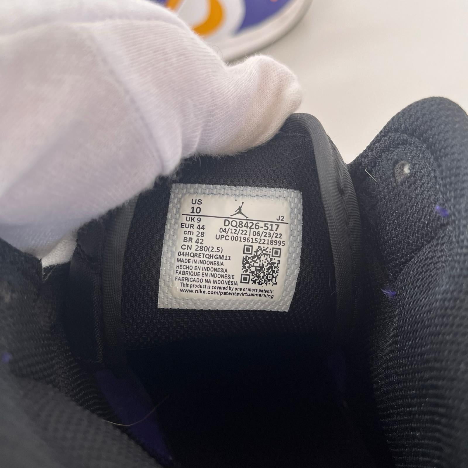 スニーカー AIR JORDAN 1 MID LAKERS 28cm 28cm (US10 UK9 1/2 EU46)