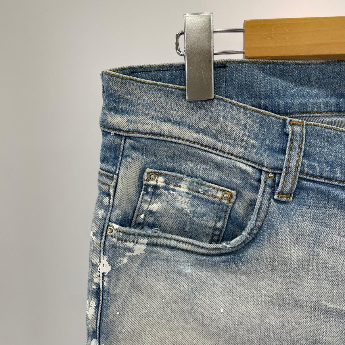 デニムパンツ MA Stencil Jeans ﾍﾟｲﾝﾄ 34 ブルー