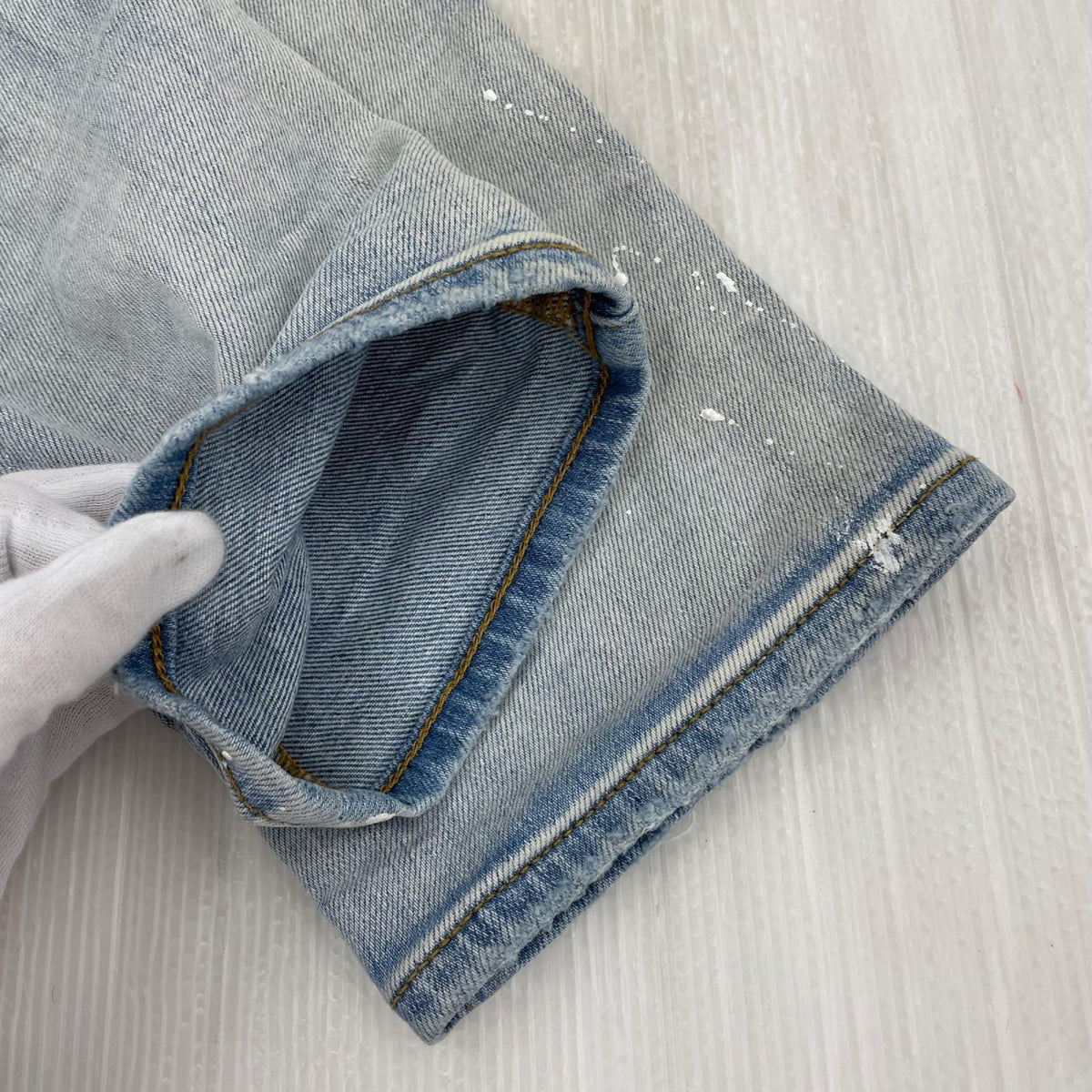 デニムパンツ MA Stencil Jeans ﾍﾟｲﾝﾄ 34 ブルー