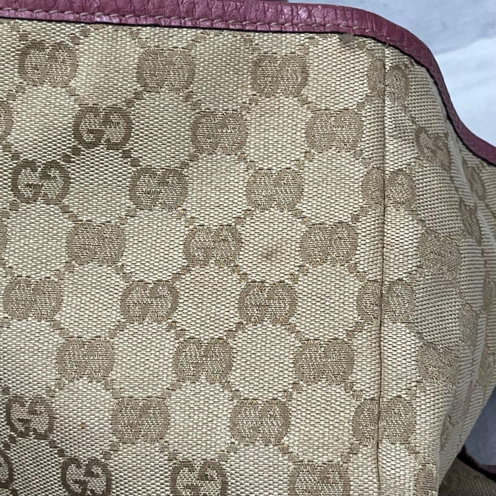 GUCCI 139260 GGキャンバス トートバッグ ピンクベージュ