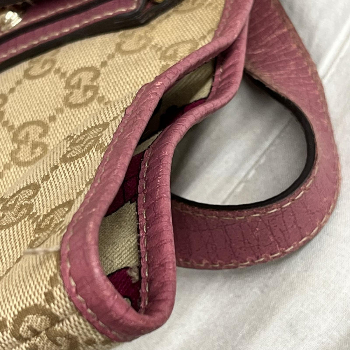 GUCCI 139260 GGキャンバス トートバッグ ピンクベージュ