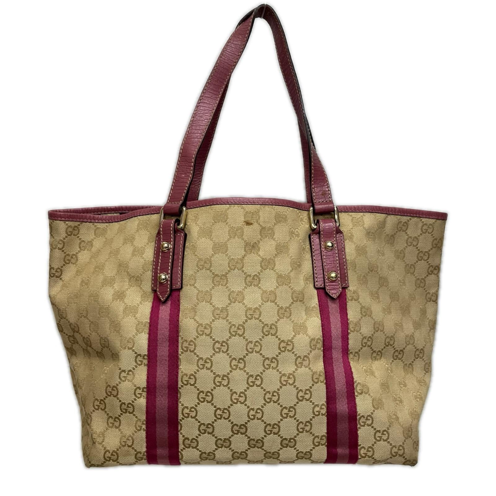 GUCCI 139260 GGキャンバス トートバッグ ピンクベージュ