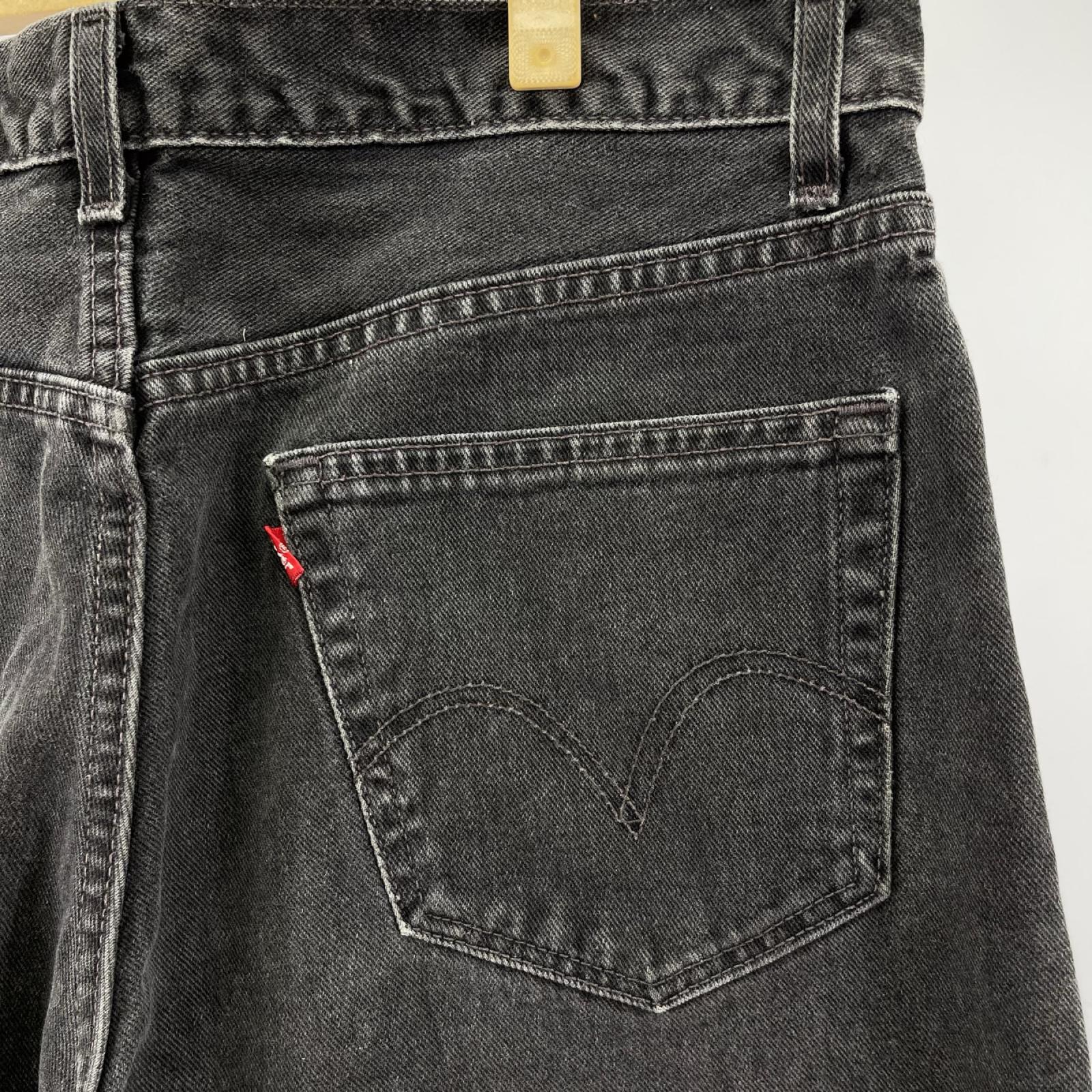 デニムパンツ 00s 550 USA製 先染めﾌﾞﾗｯｸ 36 ブラック