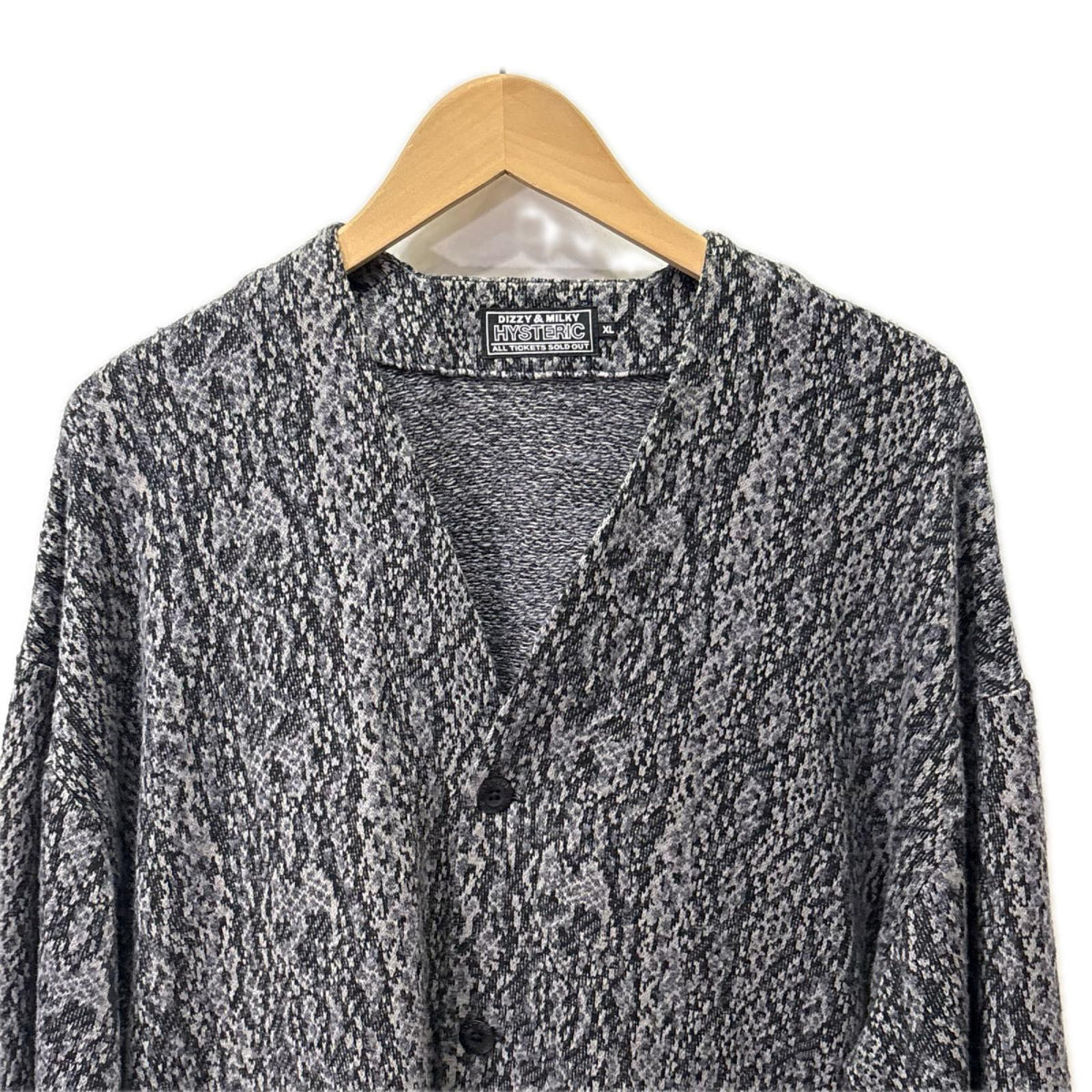 カーディガン 25AW SPEAK NO EVILﾜｯﾍﾟﾝ ｶｰﾃﾞｨｶﾞﾝ ｸﾞﾚｰ (XL) LL グレー