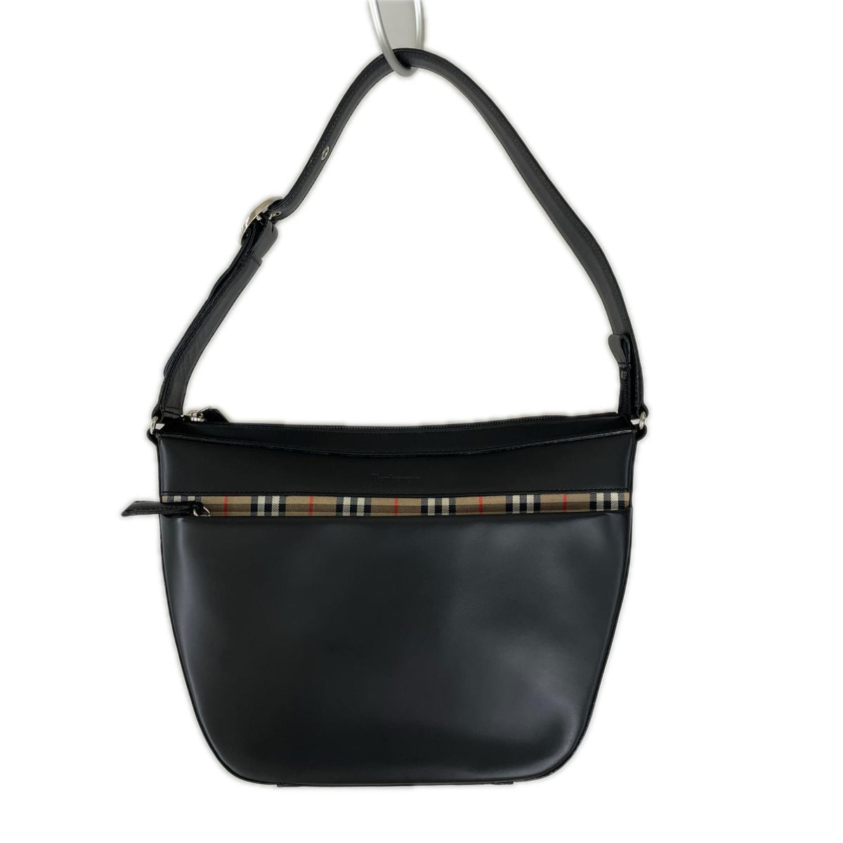 ショルダーバッグ BURBERRY ワンショルダー レザー ブラック