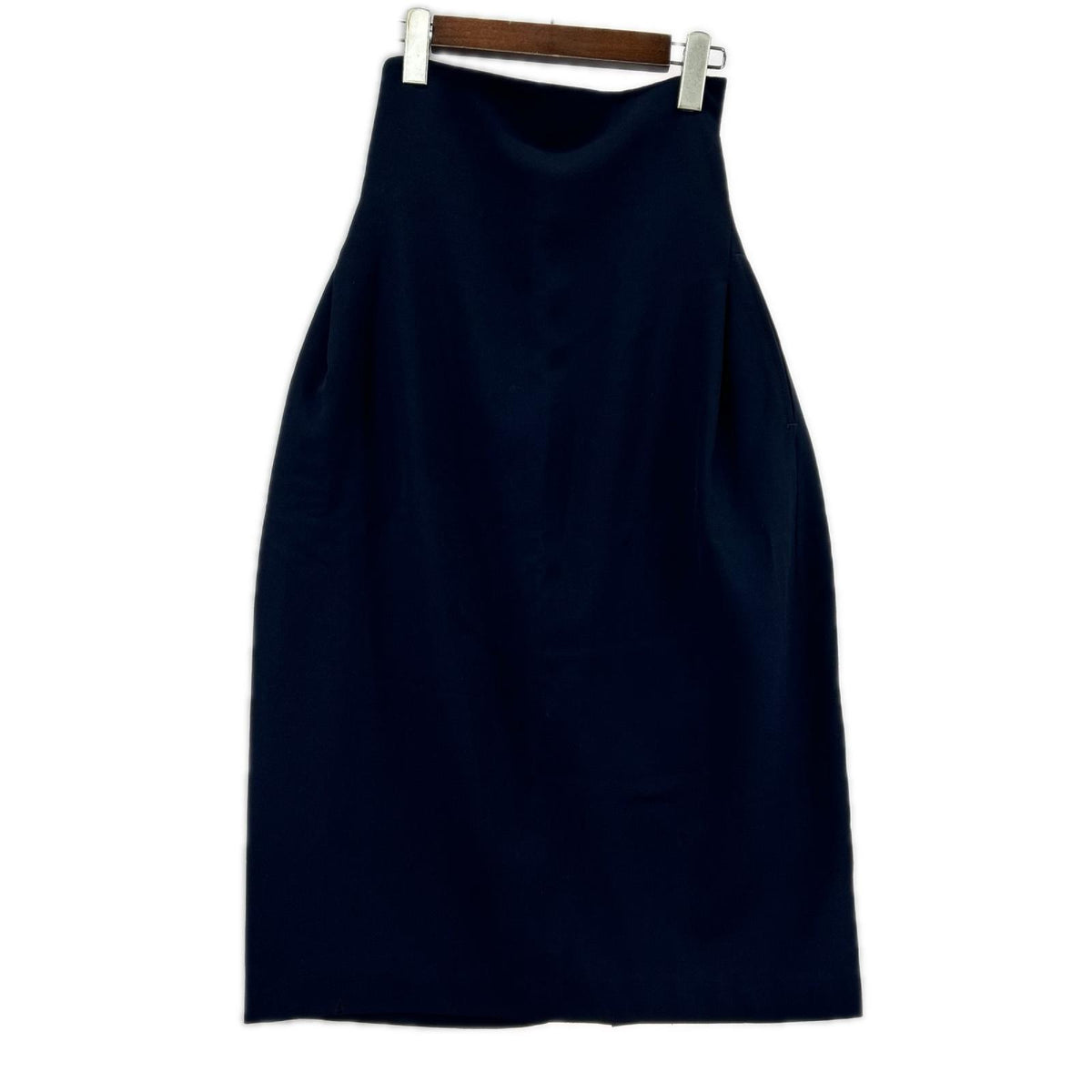 スカート 80s~ Yohji Yamamoto ｳｰﾙｷﾞｬﾊﾞｽｶｰﾄ SS 紺 SS ネイビー