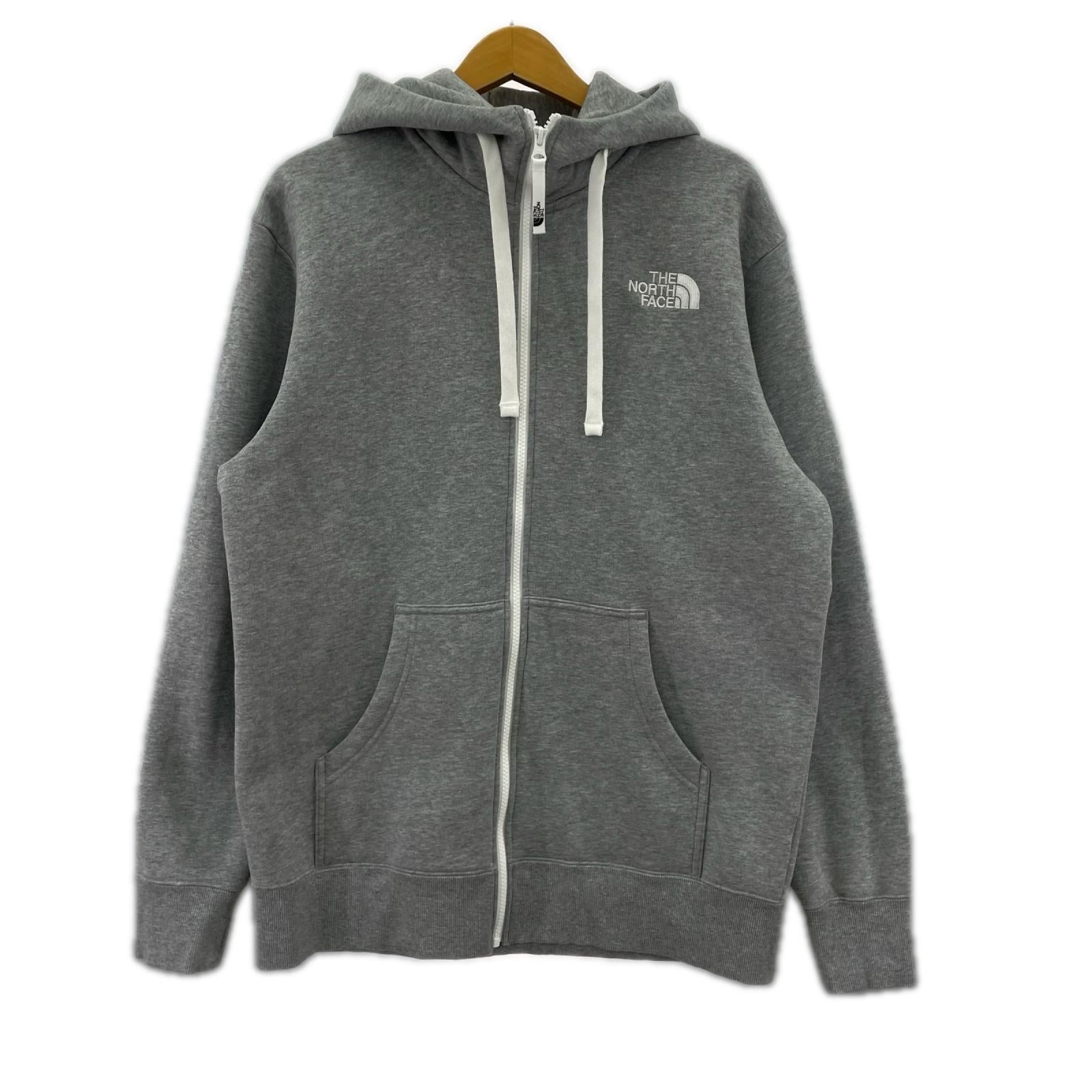 パーカー ZIP UP LOGO HOODIE GREY L グレー