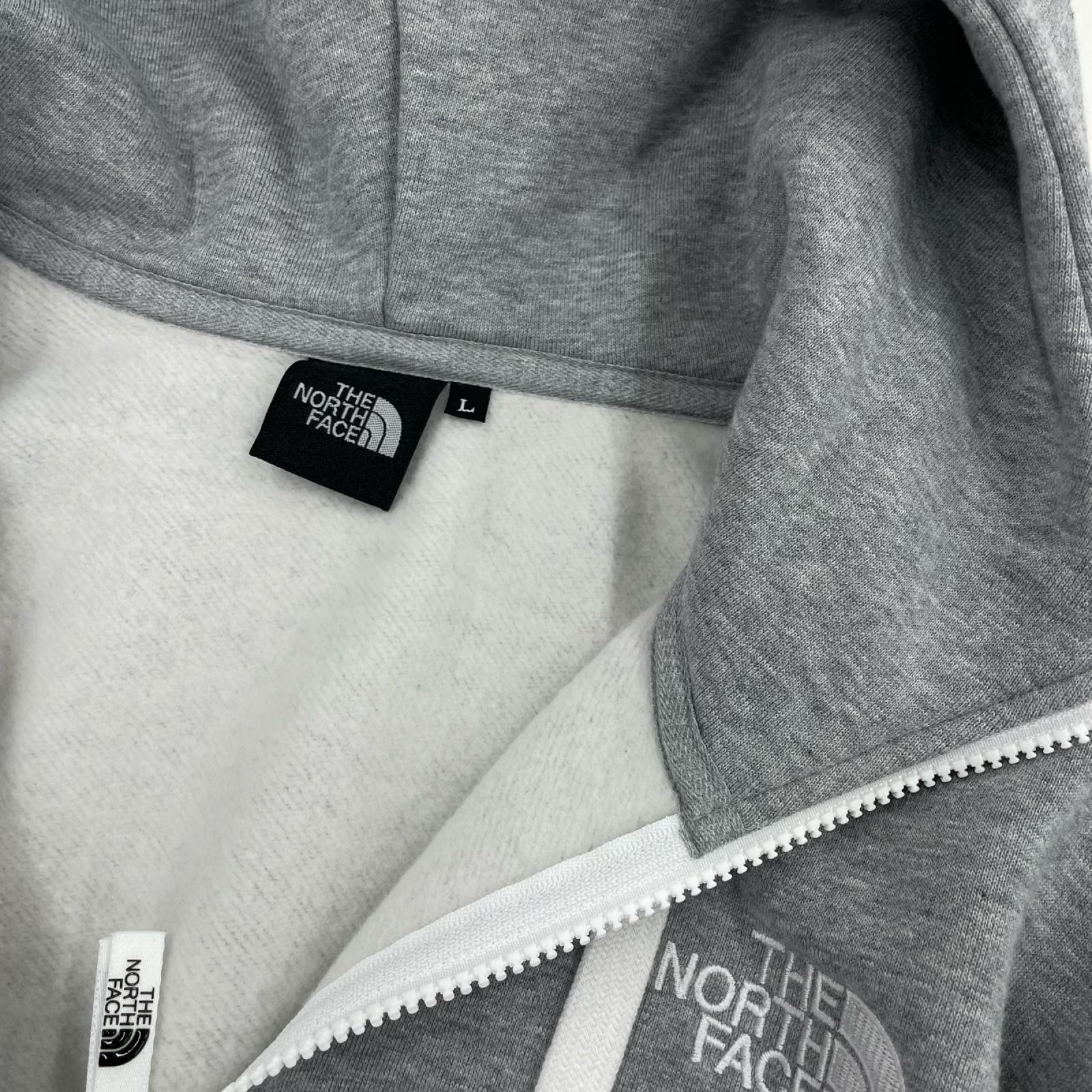 パーカー ZIP UP LOGO HOODIE GREY L グレー