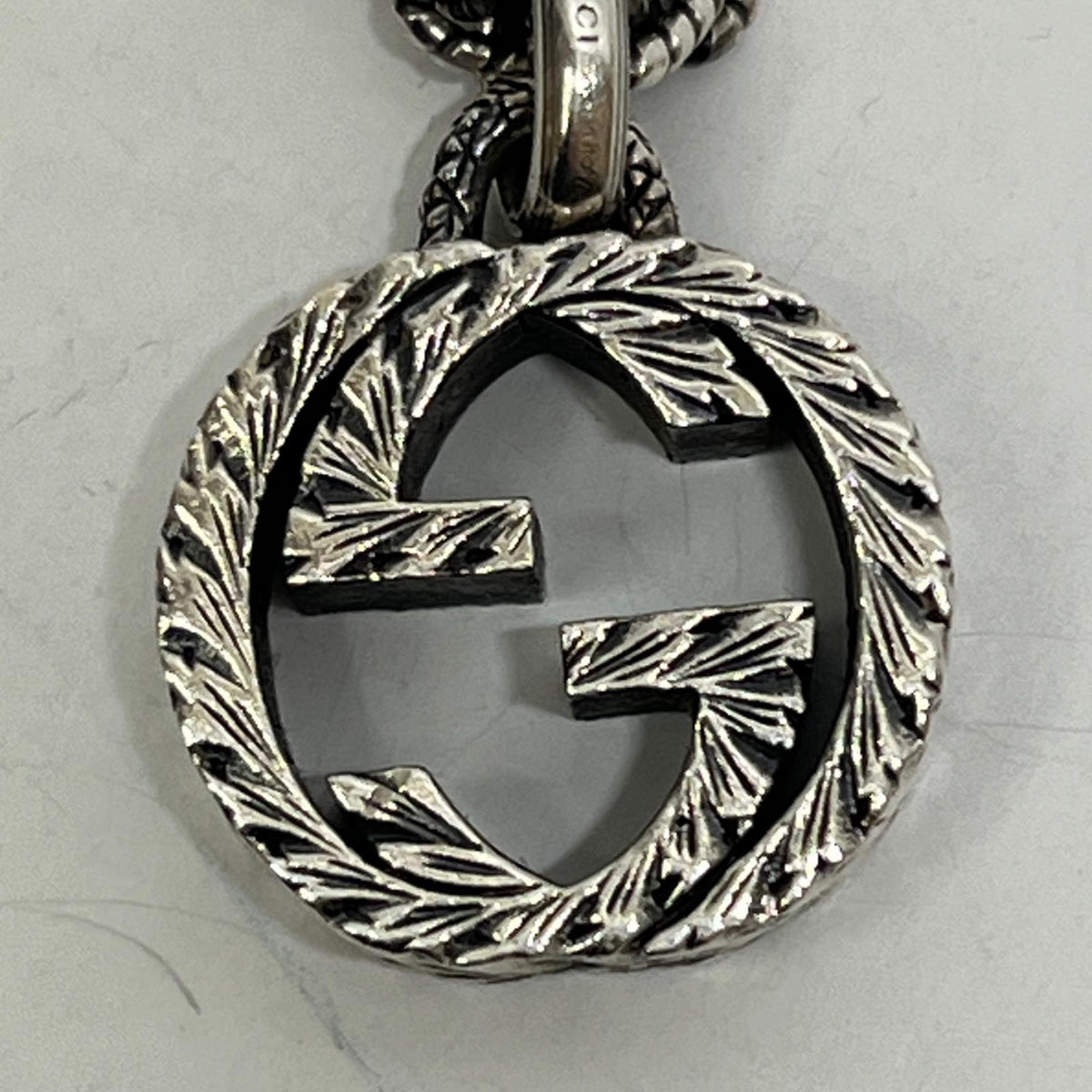 GUCCI/ｲﾝﾀｰﾛｯｷﾝｸﾞ/ｼﾙﾊﾞｰ/ﾈｯｸﾚｽ