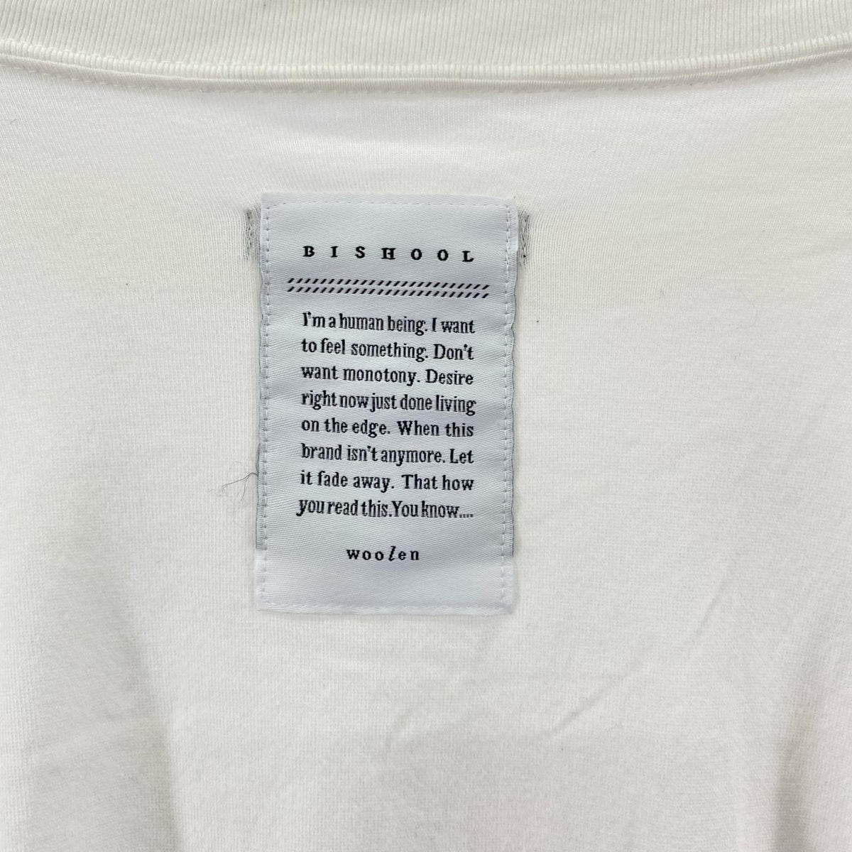 半袖Ｔシャツ BISHOOL ｵｰﾊﾞｰｻｲｽﾞTee ﾎﾜｲﾄ ホワイト