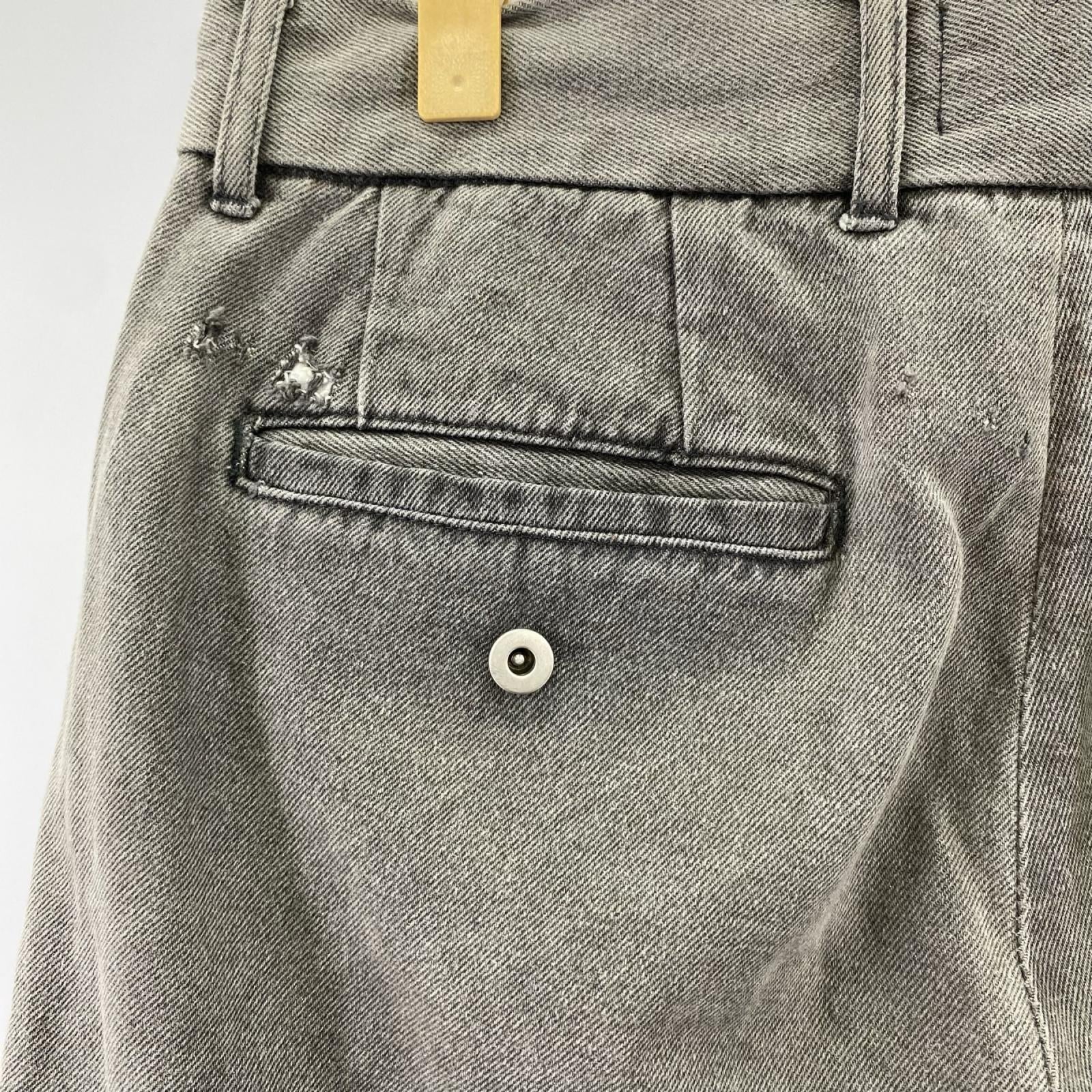 デニムパンツ 2ﾀｯｸﾜｲﾄﾞﾃﾞﾆﾑﾊﾟﾝﾂ ｸﾞﾚｰ 3 グレー