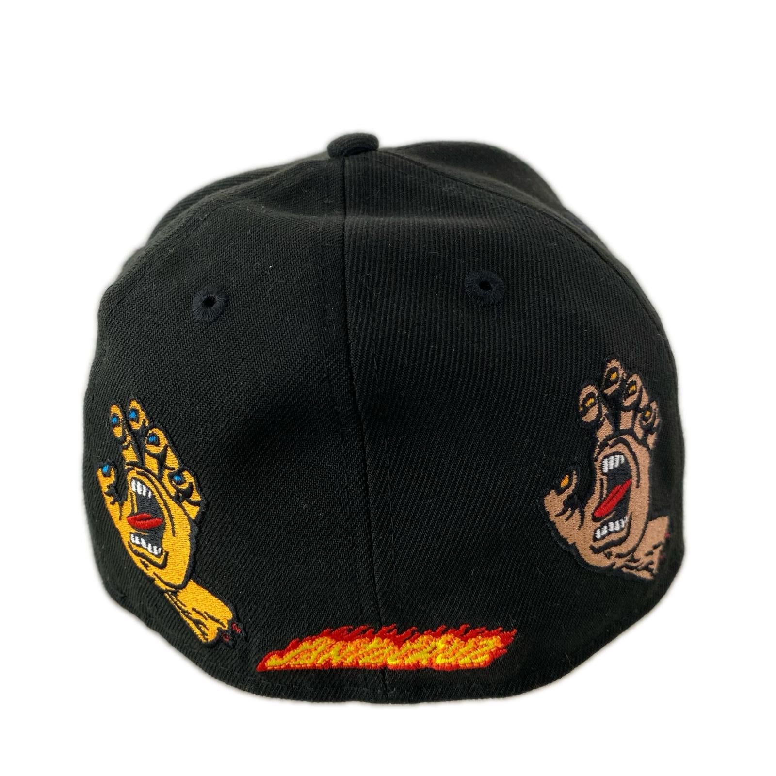 キャップ SANTA CRUZ ｵｰﾙｵｰﾊﾞｰｽｸﾘｰﾐﾝｸﾞﾊﾝﾄﾞ 黒 ブラック