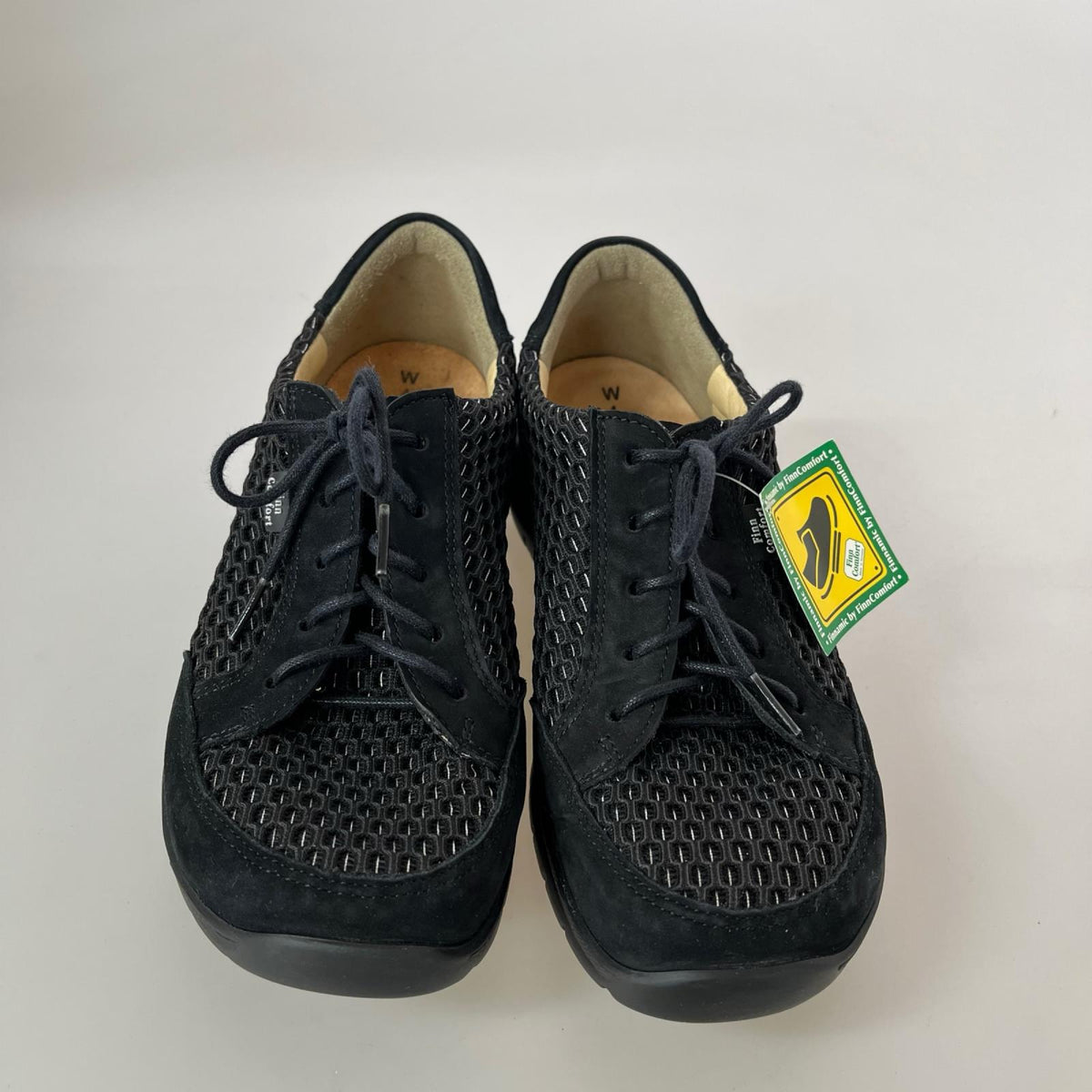 シューズ FINN COMFORT ｽｳｪｰﾄﾞ ﾒｯｼｭ 黒 ブラック