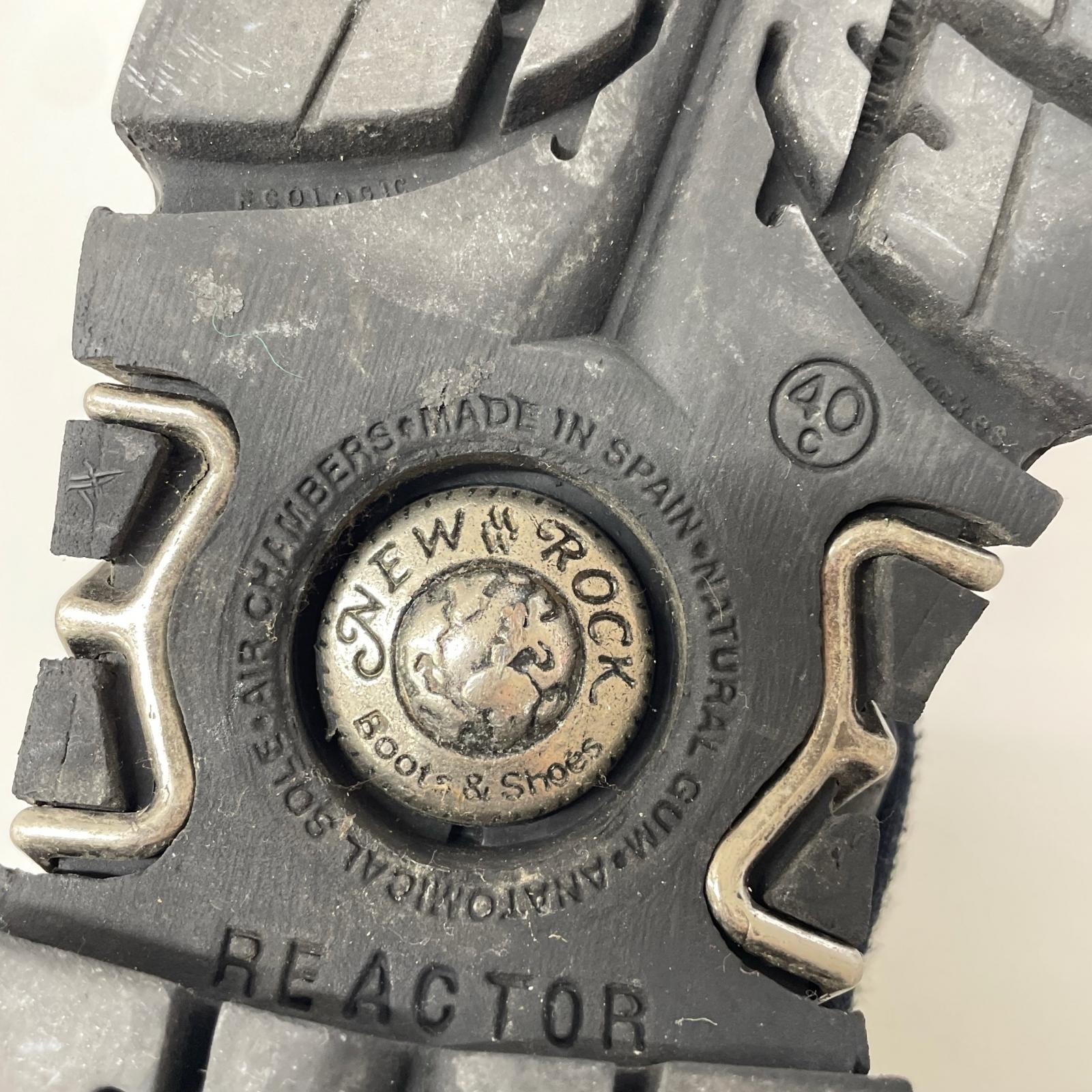 ブーツ REACTOR スカル ロングブーツ BLK (サイズ40 25.5cm相当) ブラック