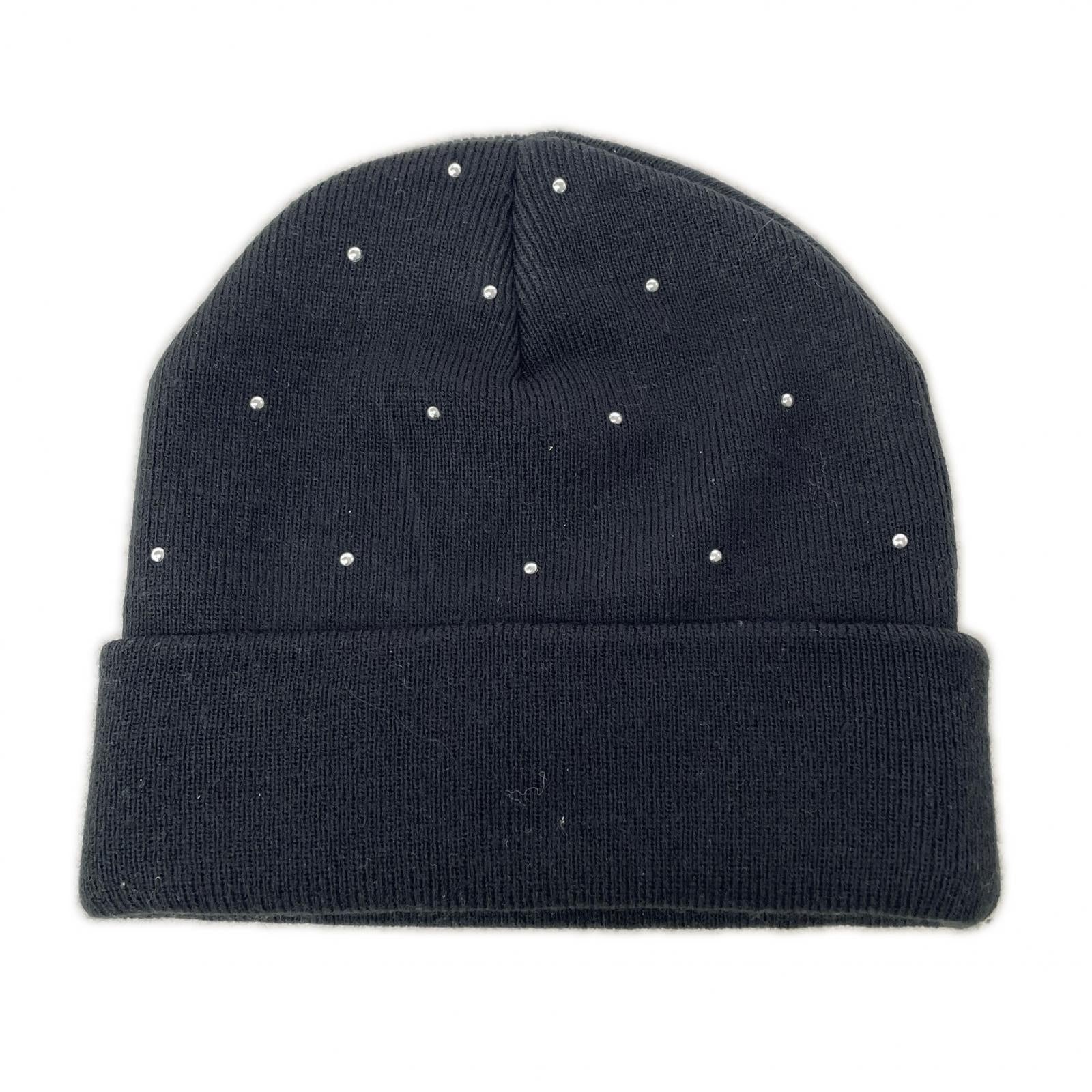 ニットキャップ Studded Beanie BLACK ブラック
