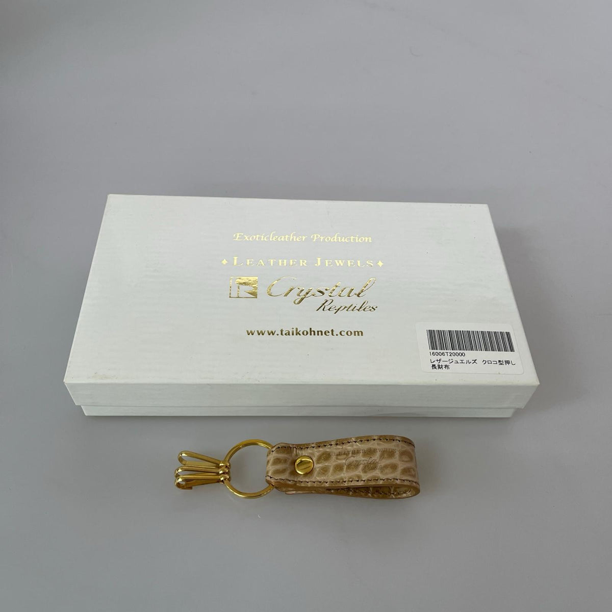 長財布 LEATHER JEWELS ｸﾛｺ型押し ﾍﾞｰｼﾞｭ ベージュ
