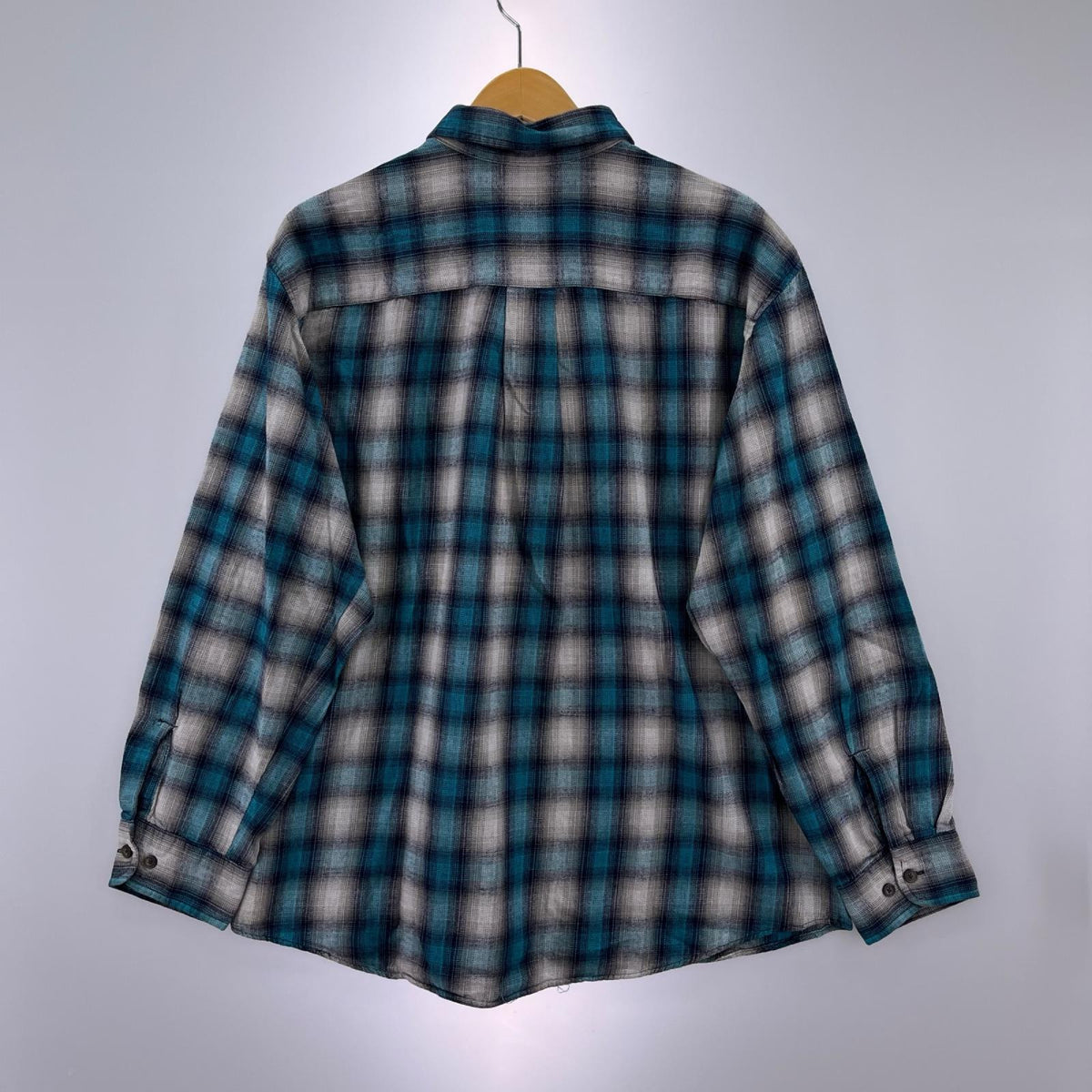 長袖Ｔシャツ St. JOHN’S BAY ｵﾝﾌﾞﾚﾁｪｯｸﾈﾙｼｬﾂ BLU L