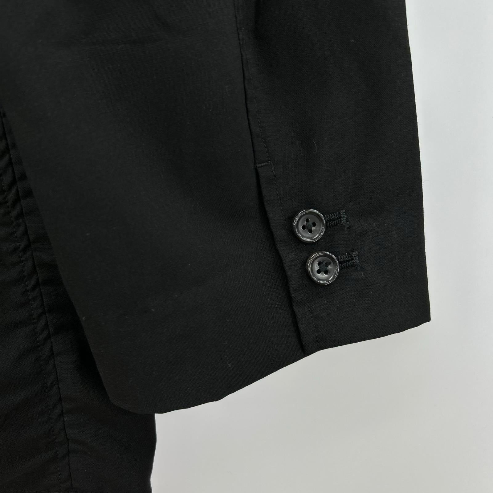 テーラードジャケット Deep Black Wool Jacket (S) S ブラック