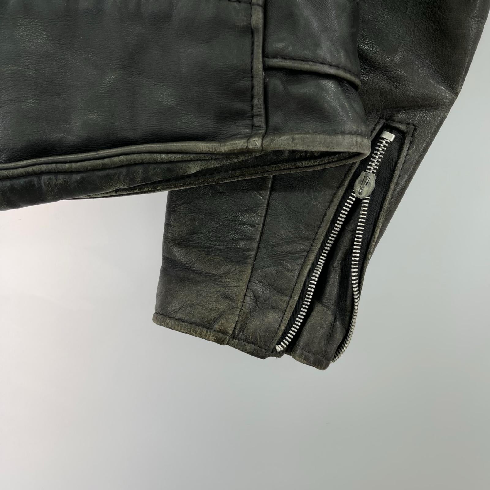 ライダースジャケット 90s USA製 PERFECTO ﾀﾞﾌﾞﾙﾗｲﾀﾞｰｽｼﾞｬｹｯﾄ 黒　38 38 ブラック