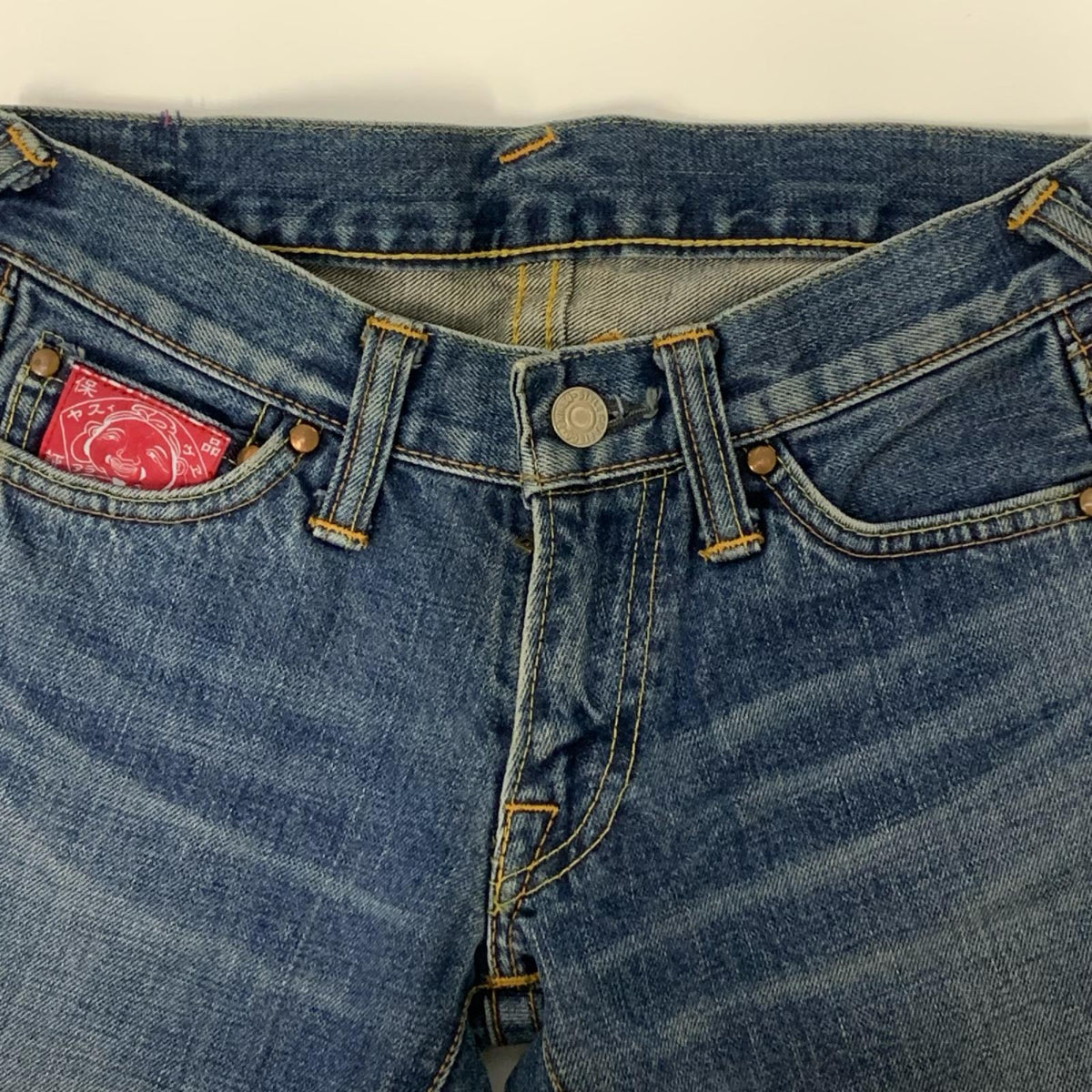 デニムパンツ EVISU donna カモメ刺繍 デニムパンツ 24×32