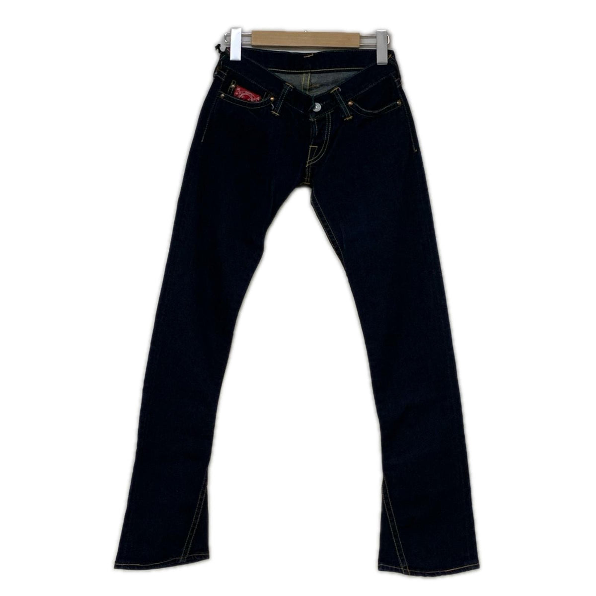 デニムパンツ EVISU donna バックジップ カモメプリント フレアデニム 24×32