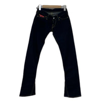 デニムパンツ EVISU donna バックジップ カモメプリント フレアデニム 24×32