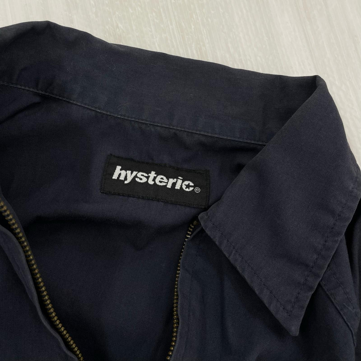 半袖シャツ ワッペンジップシャツ ネイビー F フリー ネイビー