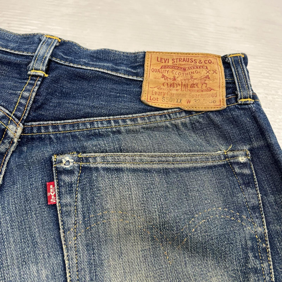 デニムパンツ S501XX ﾊﾞﾚﾝｼｱ工場 USA製 ﾃﾞﾆﾑﾊﾟﾝﾂ (W32) 32 ブルー