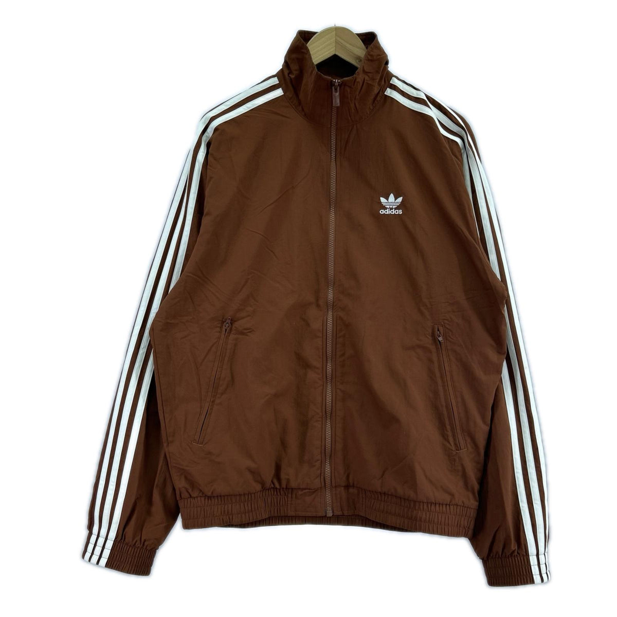 ジャケット ｱﾃﾞｨｶﾗｰ ｳｰﾌﾞﾝ ﾌｧｲﾔｰﾊﾞｰﾄﾞ ﾄﾗｯｸﾄｯﾌﾟ茶 (M) M ブラウン