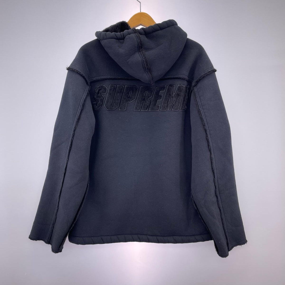 ジャケット Supreme 21AW Faux Shearling Hooded Jacket M 黒 M ブラック