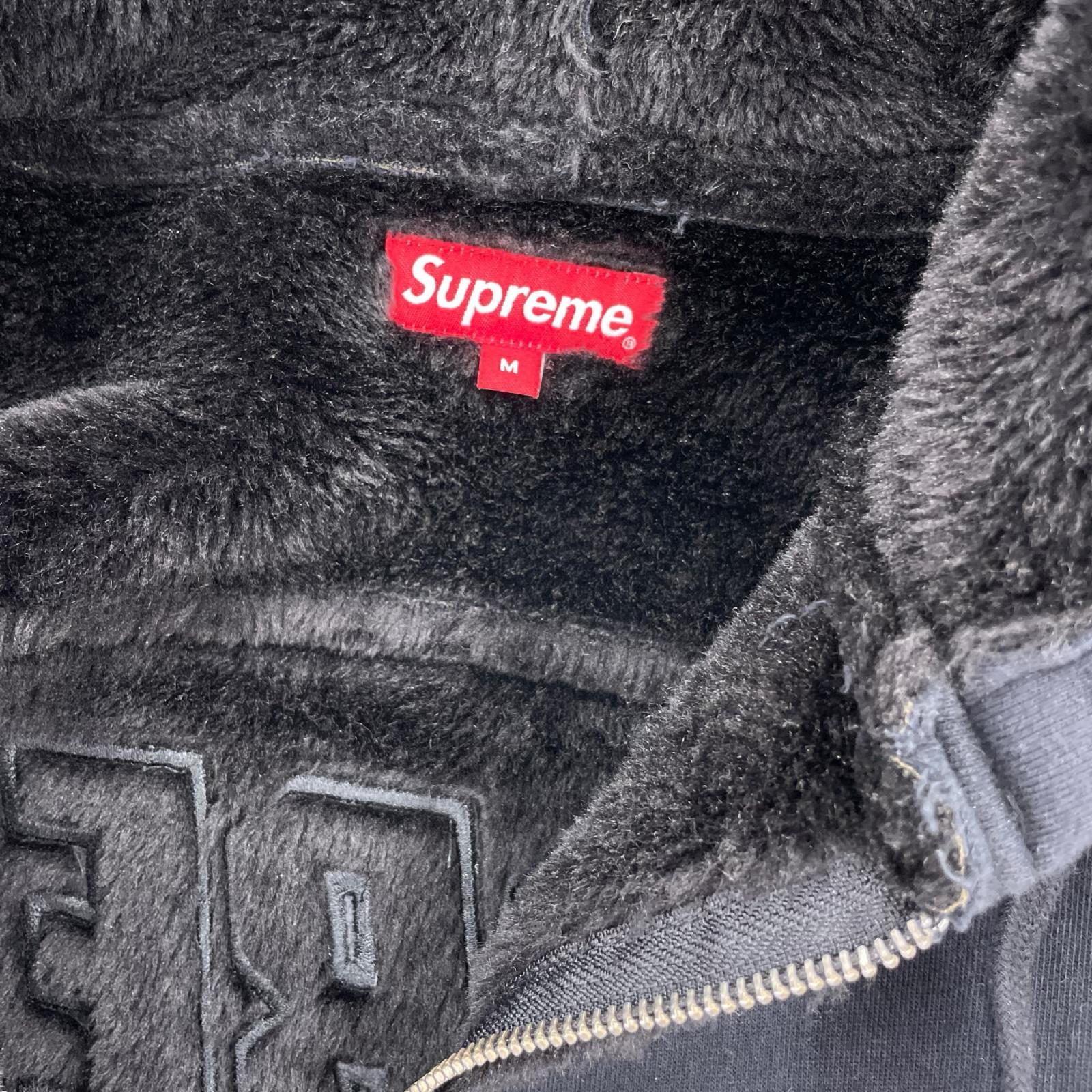 ジャケット Supreme 21AW Faux Shearling Hooded Jacket M 黒 M ブラック