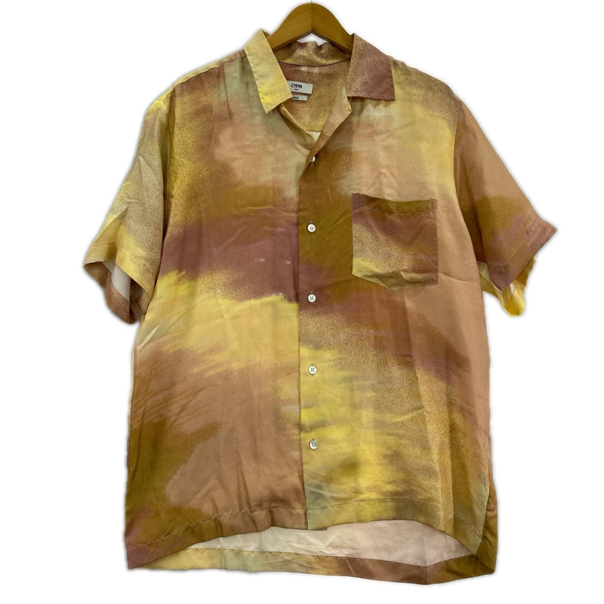 半袖シャツ CMMN SWDN Silk Open Collar Graphic Shirt 48