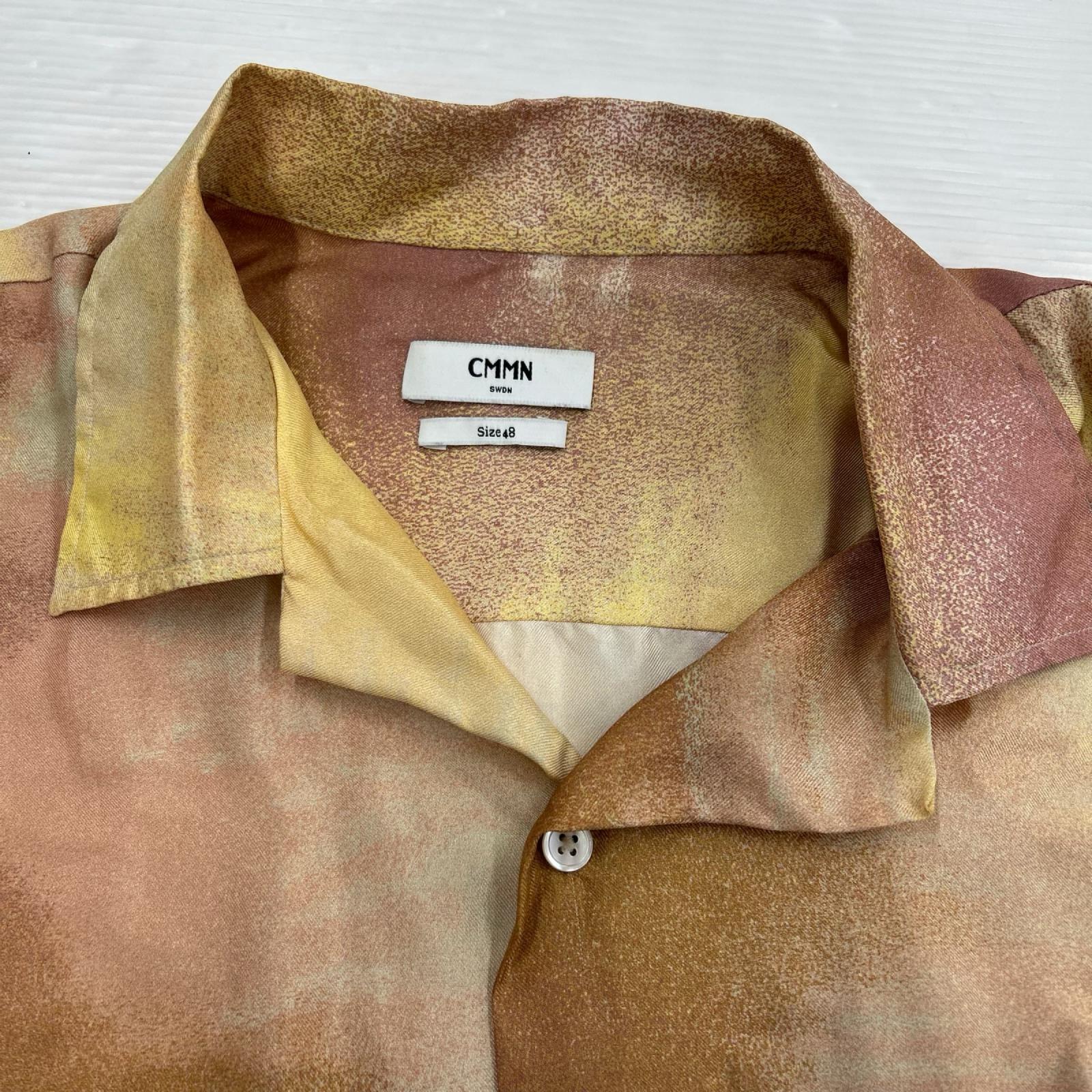 半袖シャツ CMMN SWDN Silk Open Collar Graphic Shirt 48