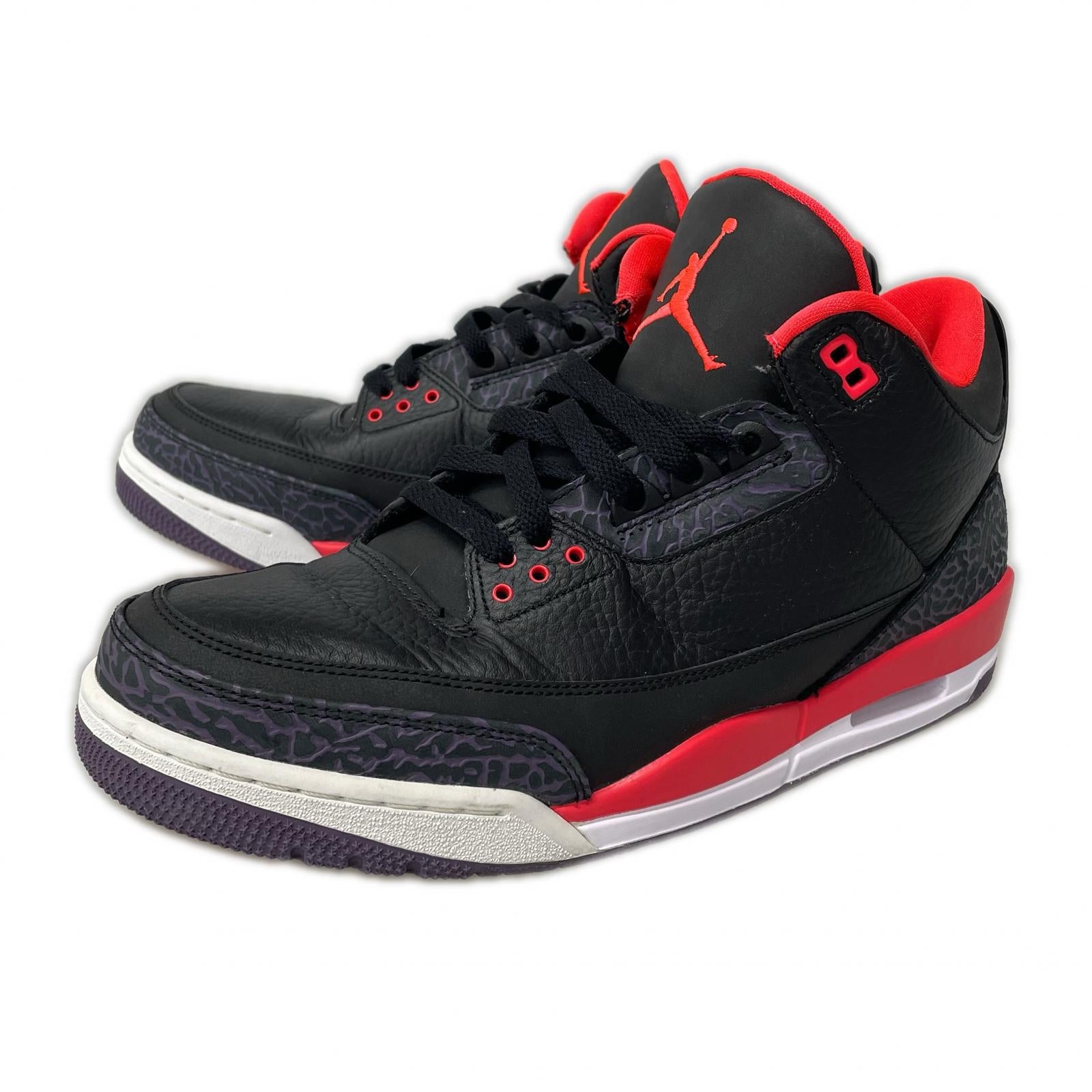 スニーカー AIR JORDAN 3 RETRO CRIMSON 29.5cm (US11 1/2 UK11 EU49) ブラック
