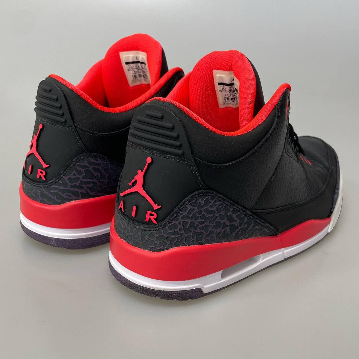 スニーカー AIR JORDAN 3 RETRO CRIMSON 29.5cm (US11 1/2 UK11 EU49) ブラック