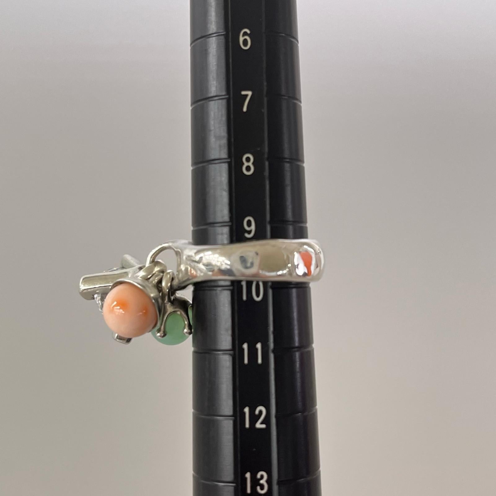 リング・指輪 ｼﾞﾙｺﾆｱ×ｸﾘｿﾌﾟﾚｰｽﾞｽﾄｰﾝ シルバー