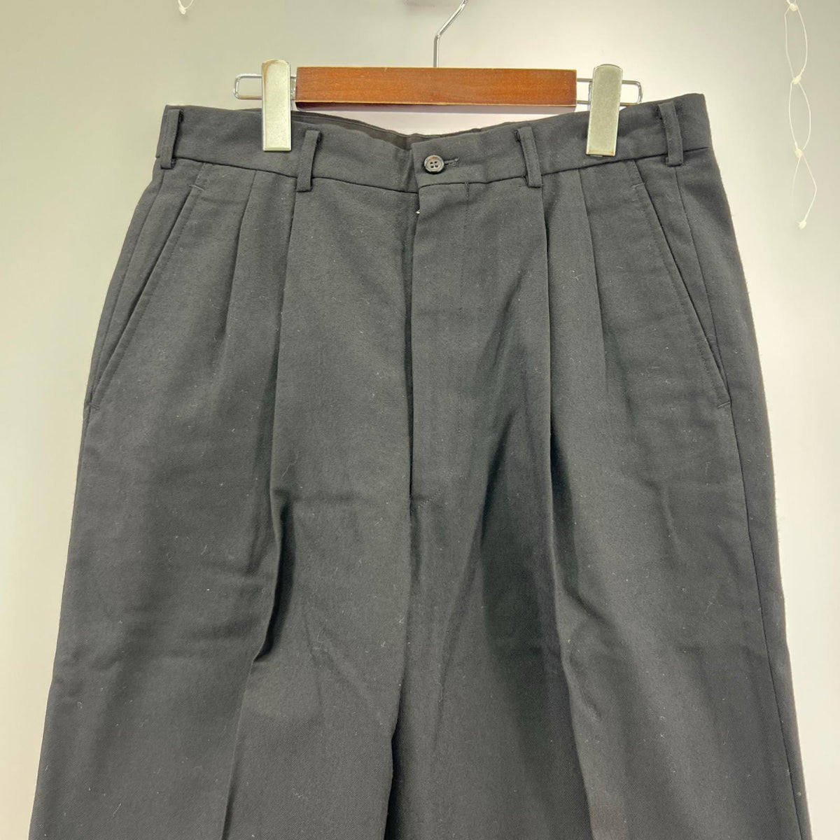 パンツ HOMME 1991 田中ｵﾑ 2ﾀｯｸ ｽﾗｯｸｽ 黒 (L) L ブラック
