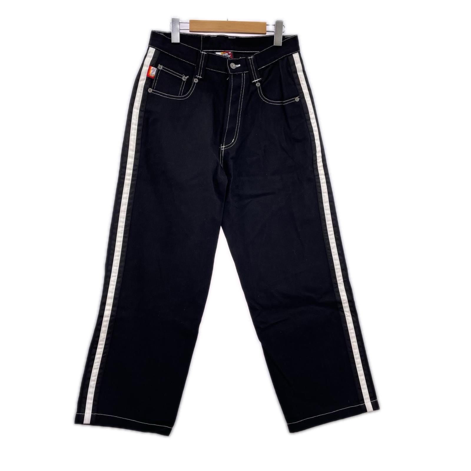 デニムパンツ 90s KIKWEAR ﾊﾞｷﾞｰﾃﾞﾆﾑ ｻｲﾄﾞﾗｲﾝ 黒 （30） 30 ブラック