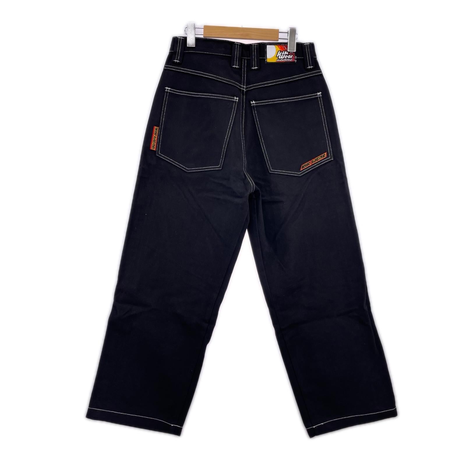 デニムパンツ 90s KIKWEAR ﾊﾞｷﾞｰﾃﾞﾆﾑ ｻｲﾄﾞﾗｲﾝ 黒 （30） 30 ブラック